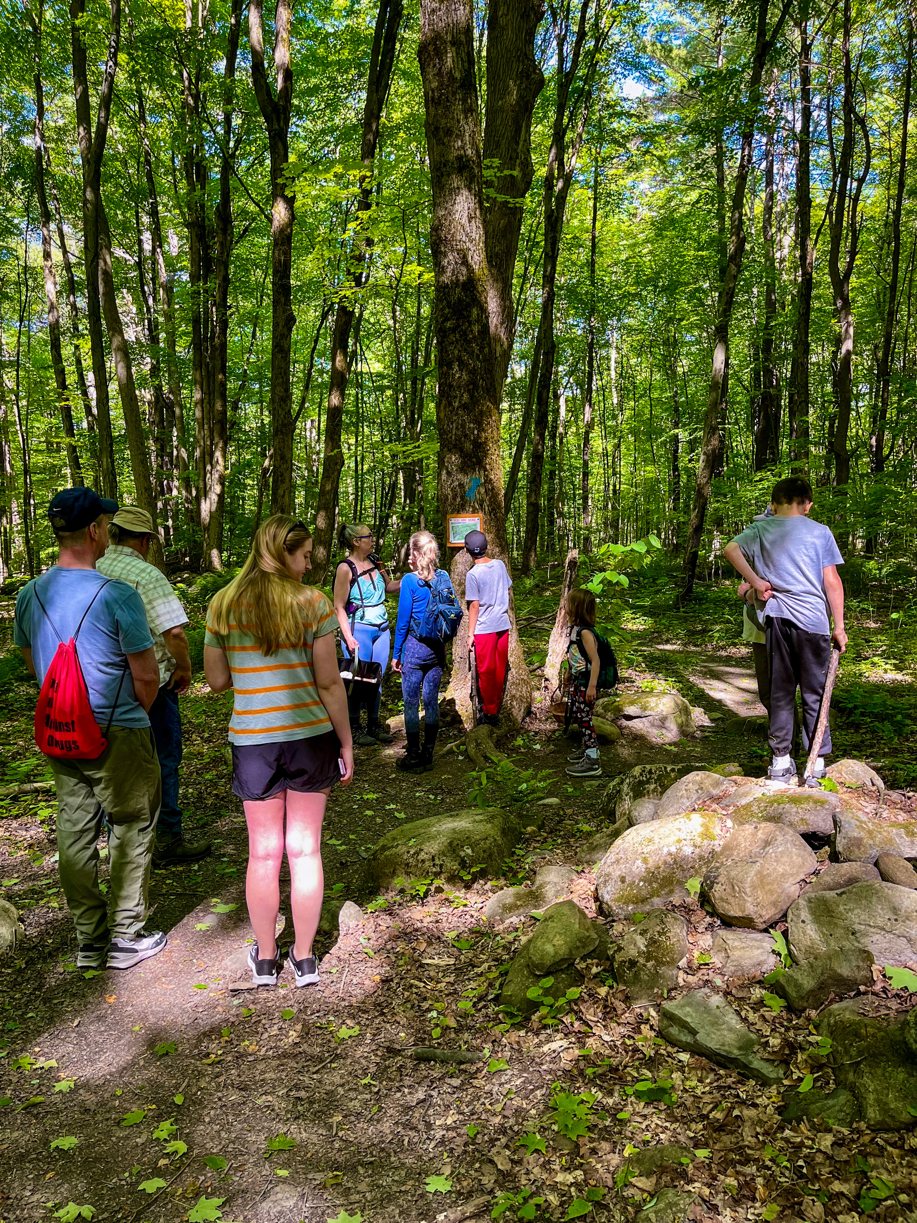 Examining Trail Marker